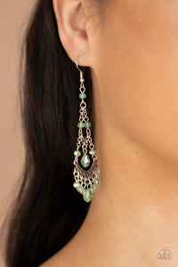 First In SHINE - Green Earrings - Paparazzi Accessories - Bling On The Jewels By Alyssa and Victoria