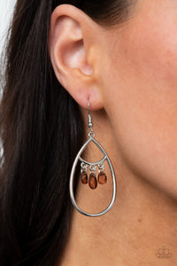 Shimmer Advisory - Brown Earrings - Paparazzi Accessories - Bling On The Jewels By Alyssa and Victoria