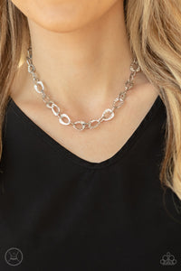 Urban Safari - Silver Choker Necklace - Paparazzi Accessories - Bling On The Jewels By Alyssa and Victoria