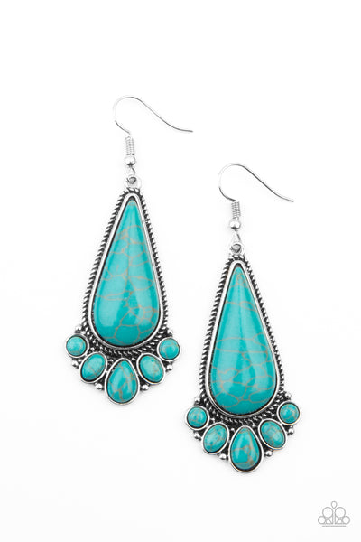 Rural Recluse - Blue Earrings - Paparazzi Accessories - Bling On The Jewels By Alyssa and Victoria