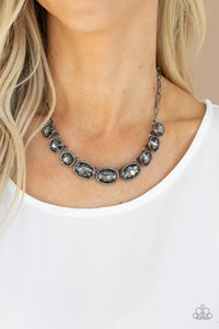 Gorgeously Glacial - Black Necklace - Paparazzi Accessories - Bling On The Jewels By Alyssa and Victoria