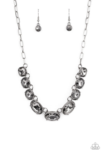 Gorgeously Glacial - Black Necklace - Paparazzi Accessories - Bling On The Jewels By Alyssa and Victoria