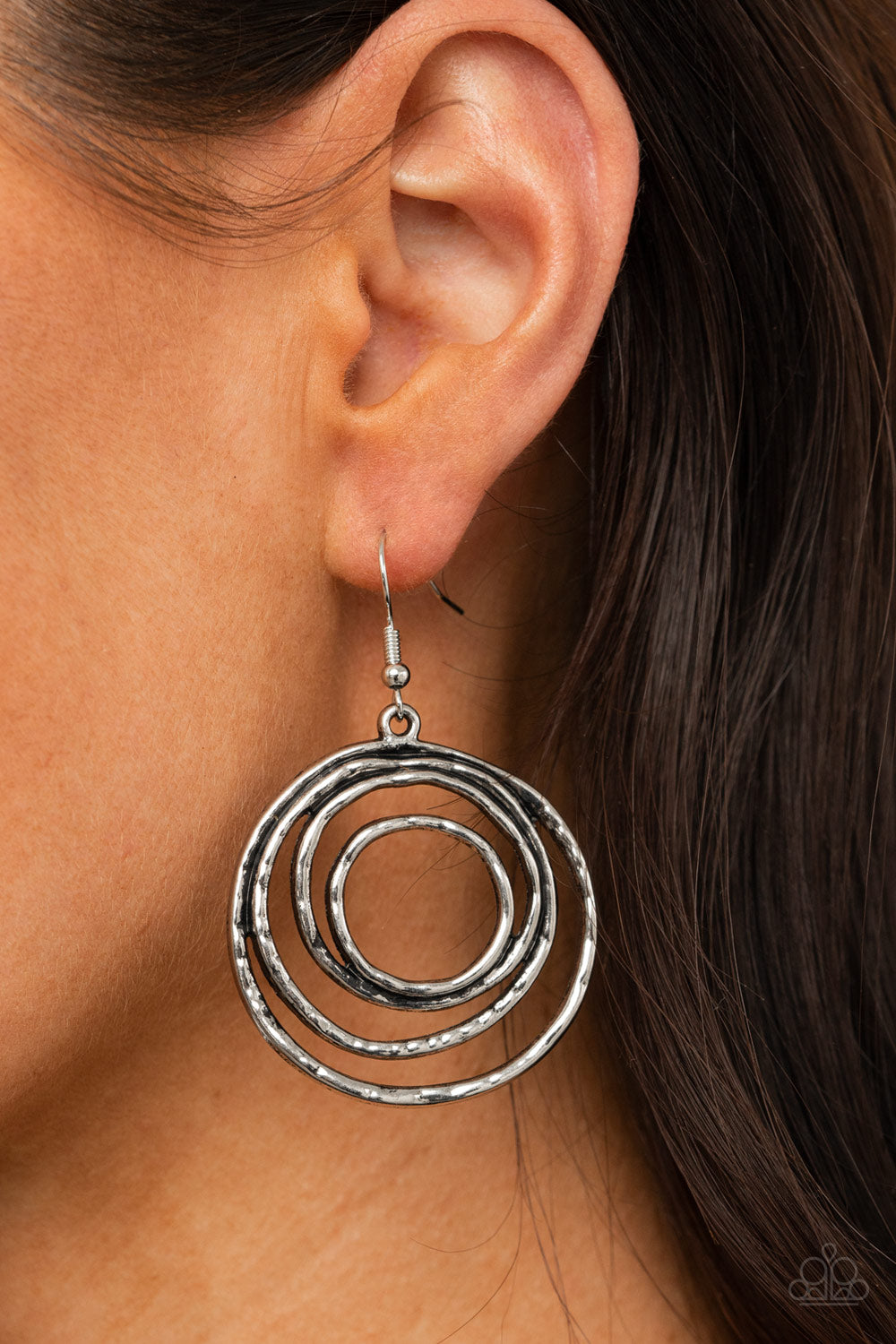 Spiraling Out of Control - Silver Earrings - Paparazzi Accessories - Bling On The Jewels By Alyssa and Victoria