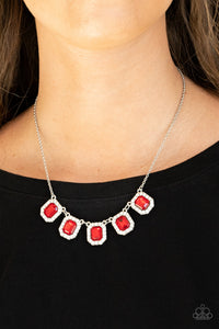 Next Level Luster - Red Necklace - Paparazzi Accessories - Bling On The Jewels By Alyssa and Victoria