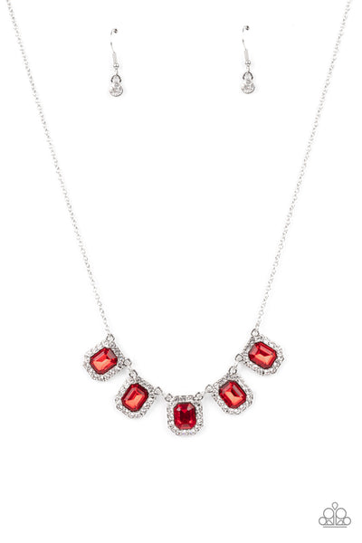 Next Level Luster - Red Necklace - Paparazzi Accessories - Bling On The Jewels By Alyssa and Victoria