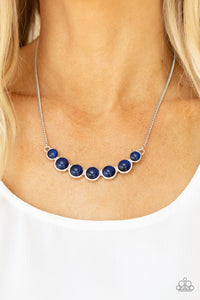 Serenely Scalloped - Blue Necklace - Paparazzi Accessories - Bling On The Jewels By Alyssa and Victoria