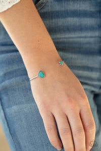 Romantically Rustic - Blue Bracelet - Paparazzi Accessories - Bling On The Jewels By Alyssa and Victoria