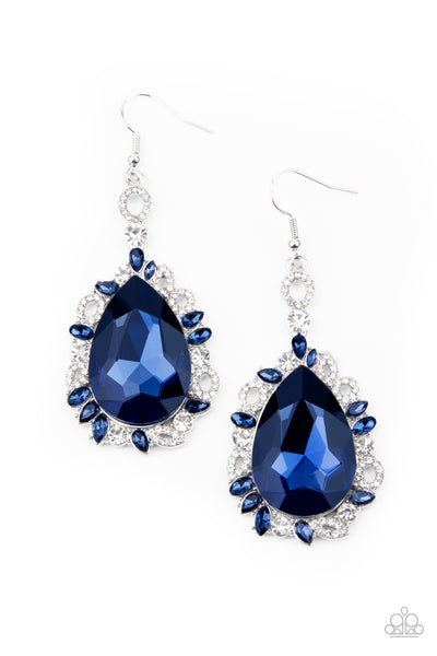 Royal Recognition - Blue Earrings - Paparazzi Accessories - Bling On The Jewels By Alyssa and Victoria