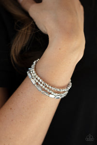 Elegant Essence - Silver Bracelet - Paparazzi Accessories - Bling On The Jewels By Alyssa and Victoria