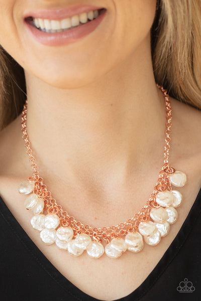 BEACHFRONT and Center - Copper Necklace - Paparazzi Accessories - Bling On The Jewels By Alyssa and Victoria