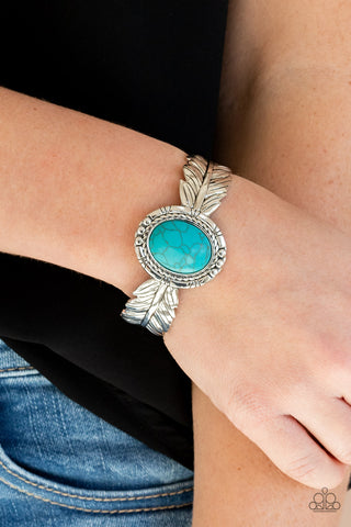 Western Wings - Blue Bracelet - Paparazzi Accessories - Bling On The Jewels By Alyssa and Victoria