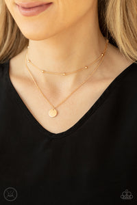 Modestly Minimalist - Gold Choker Necklace - Paparazzi Accessories - Bling On The Jewels By Alyssa and Victoria