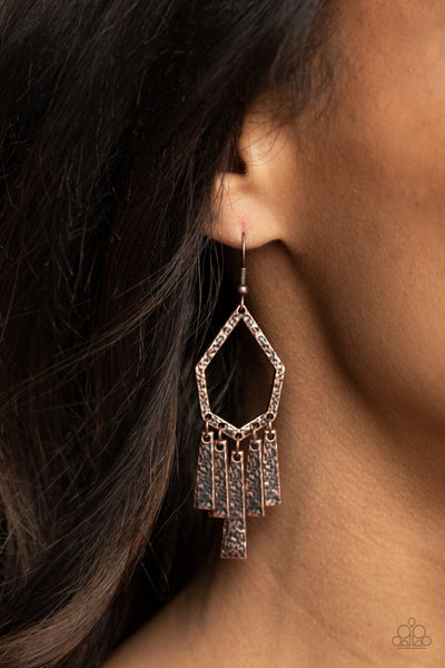 Museum Find - Copper Earrings - Paparazzi Accessories - Bling On The Jewels By Alyssa and Victoria