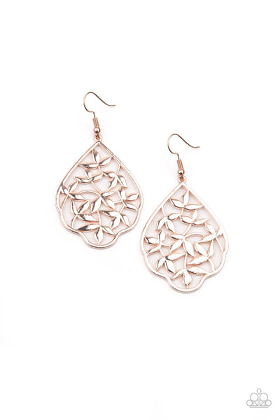 Taj Mahal Gardens - Rose Gold Earrings - Paparazzi Accessories - Bling On The Jewels By Alyssa and Victoria