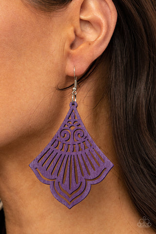 Eastern Escape - Purple Earrings - Paparazzi Accessories - Bling On The Jewels By Alyssa and Victoria