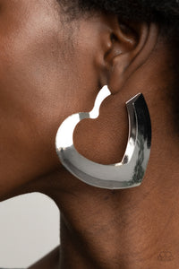 Heart-Racing Radiance - Silver Earrings - Paparazzi Accessories - Bling On The Jewels By Alyssa and Victoria