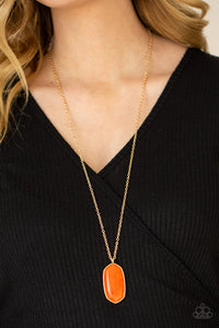 Elemental Elegance - Orange Necklace - Paparazzi Accessories - Bling On The Jewels By Alyssa and Victoria