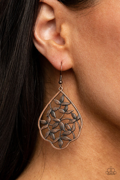 Taj Mahal Gardens - Copper Earrings - Paparazzi Accessories - Bling On The Jewels By Alyssa and Victoria