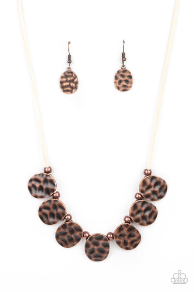 Turn Me Loose - Copper Necklace - Paparazzi Accessories - Bling On The Jewels By Alyssa and Victoria