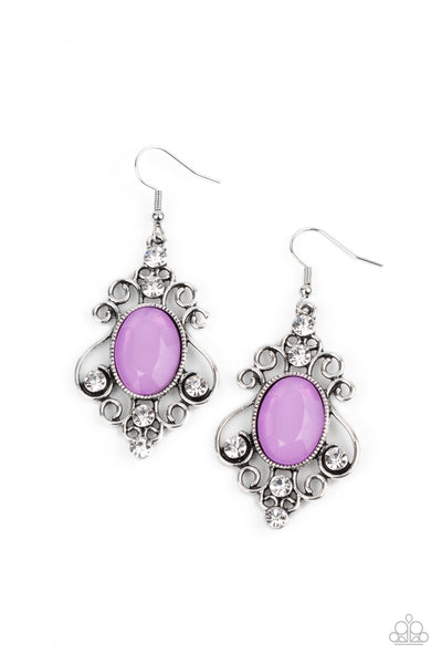 Tour de Fairytale - Purple Earrings - Paparazzi Accessories - Bling On The Jewels By Alyssa and Victoria