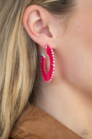 Everybody Conga! - Pink Earrings - Paparazzi Accessories - Bling On The Jewels By Alyssa and Victoria