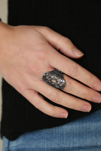 Open Fire  Black Ring - Paparazzi Accessories - Bling On The Jewels By Alyssa and Victoria