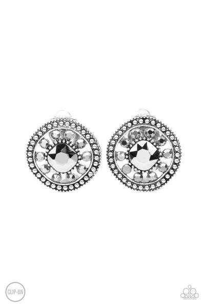 Dazzling Definition - Silver Earrings - Paparazzi Accessories - Bling On The Jewels By Alyssa and Victoria