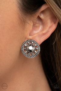 Dazzling Definition - Silver Earrings - Paparazzi Accessories - Bling On The Jewels By Alyssa and Victoria