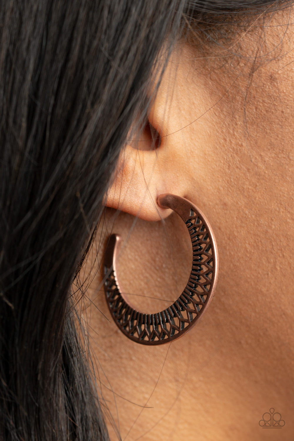 Bada BLOOM! - Copper Earrings - Paparazzi Accessories - Bling On The Jewels By Alyssa and Victoria