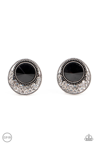 Off The RICHER-Scale - Black Earrings - Paparazzi Accessories - Bling On The Jewels By Alyssa and Victoria