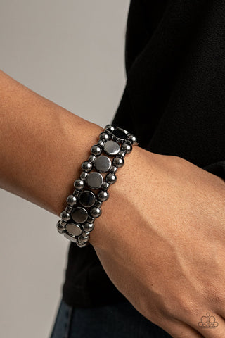 Metro Magnetism - Black Bracelet - Paparazzi Accessories - Bling On The Jewels By Alyssa and Victoria