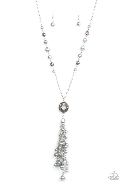 Tasseled Treasure - Silver Necklace - Paparazzi Accessories - Bling On The Jewels By Alyssa and Victoria