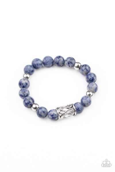 Soothes The Soul - Blue Bracelet - Paparazzi Accessories - Bling On The Jewels By Alyssa and Victoria