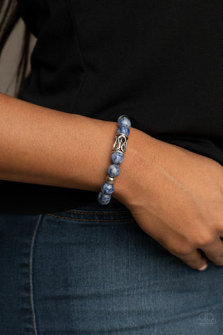 Soothes The Soul - Blue Bracelet - Paparazzi Accessories - Bling On The Jewels By Alyssa and Victoria