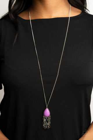 Musically Mojave - Purple Necklace - Paparazzi Accessories - Bling On The Jewels By Alyssa and Victoria