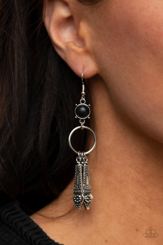 Prana Paradise - Black Earrings - Paparazzi Accessories - Bling On The Jewels By Alyssa and Victoria