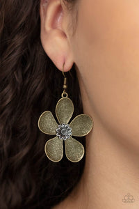 Fresh Florals - Brass Earrings - Paparazzi Accessories - Bling On The Jewels By Alyssa and Victoria