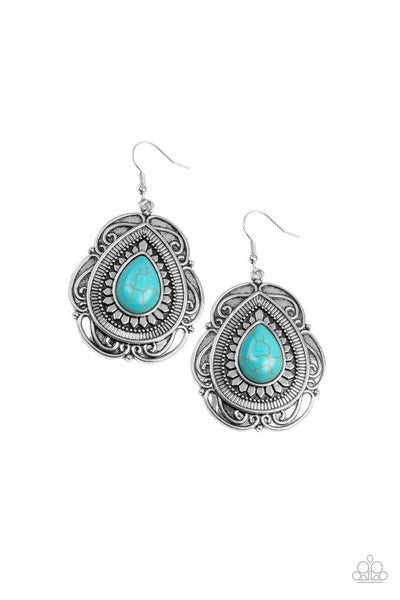 Southwestern Soul - Blue Earrings - Paparazzi Accessories - Bling On The Jewels By Alyssa and Victoria