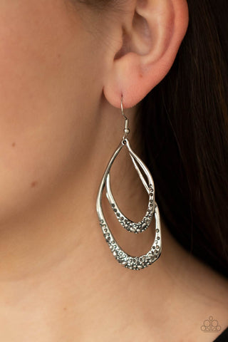 Beyond Your GLEAMS - Silver Earrings - Paparazzi Accessories - Bling On The Jewels By Alyssa and Victoria