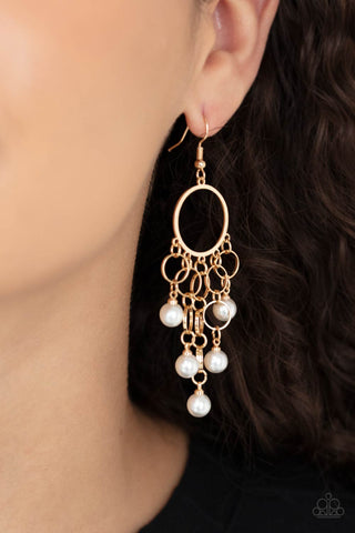 When Life Gives You Pearls - Gold Earrings - Paparazzi Accessories - Bling On The Jewels By Alyssa and Victoria