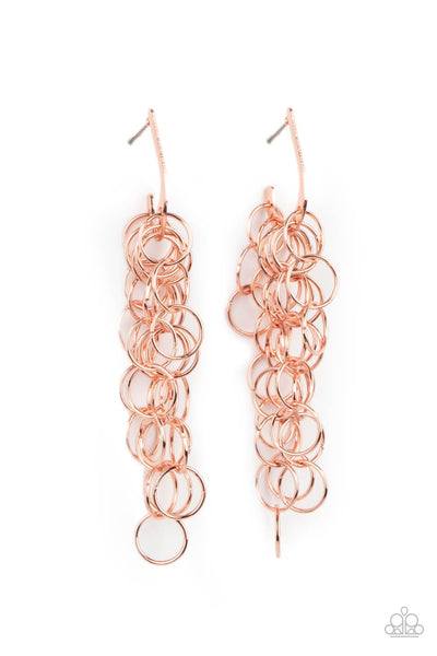 Long Live The Rebels - Copper Earrings - Paparazzi Accessories - Bling On The Jewels By Alyssa and Victoria