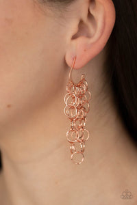 Long Live The Rebels - Copper Earrings - Paparazzi Accessories - Bling On The Jewels By Alyssa and Victoria