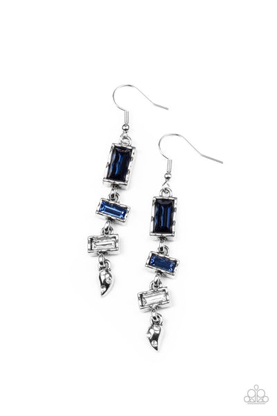 Modern Day Artifact - Blue Earrings - Paparazzi Accessories - Bling On The Jewels By Alyssa and Victoria