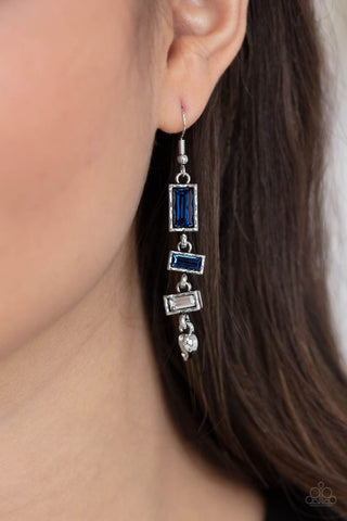 Modern Day Artifact - Blue Earrings - Paparazzi Accessories - Bling On The Jewels By Alyssa and Victoria