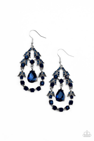 Garden Decorum - Blue Earrings - Paparazzi Accessories - Bling On The Jewels By Alyssa and Victoria