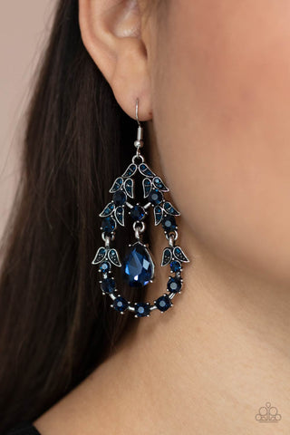 Garden Decorum - Blue Earrings - Paparazzi Accessories - Bling On The Jewels By Alyssa and Victoria