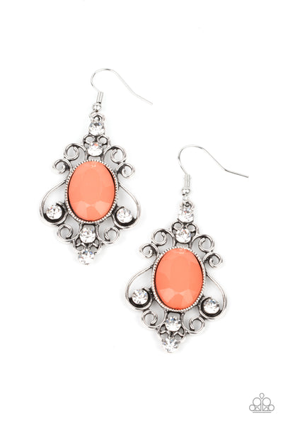 Tour de Fairytale - Orange Earrings - Paparazzi Accessories - Bling On The Jewels By Alyssa and Victoria