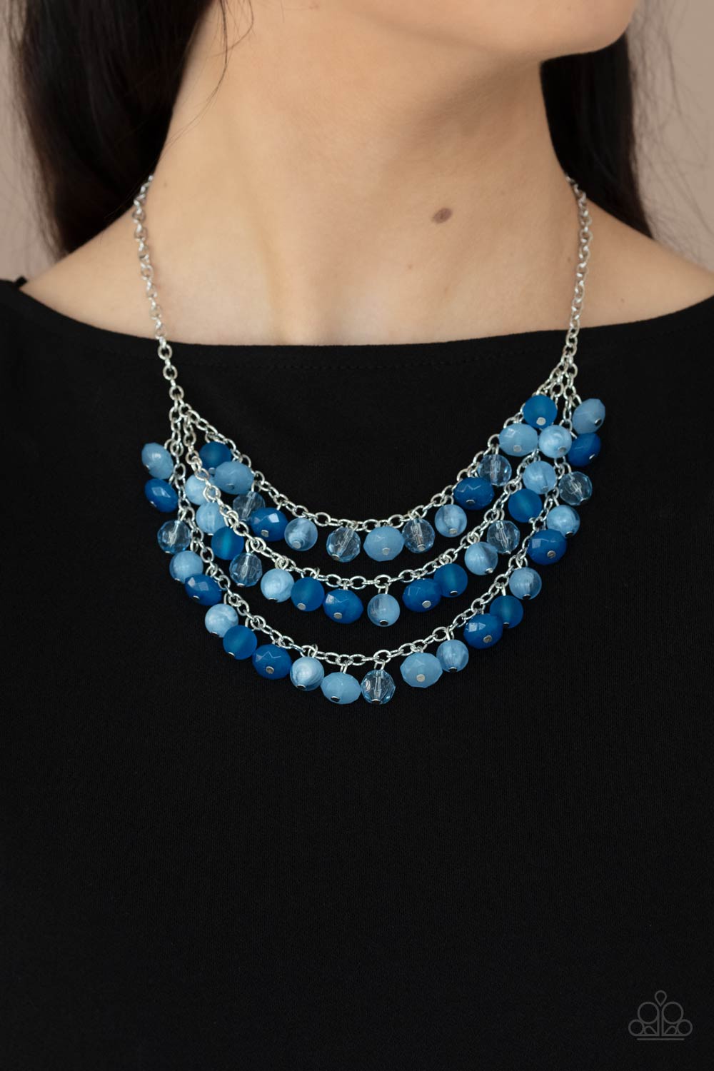 Fairytale Timelessness - Blue Necklace - Paparazzi Accessories - Bling On The Jewels By Alyssa and Victoria