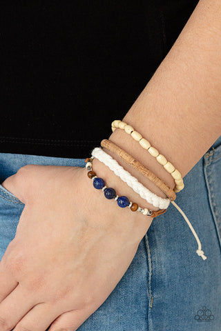 Natural-Born Navigator - Blue Bracelet - Paparazzi Accessories - Bling On The Jewels By Alyssa and Victoria