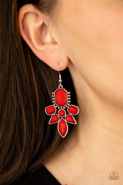 Vacay Vixen - Red Earrings - Paparazzi Accessories - Bling On The Jewels By Alyssa and Victoria